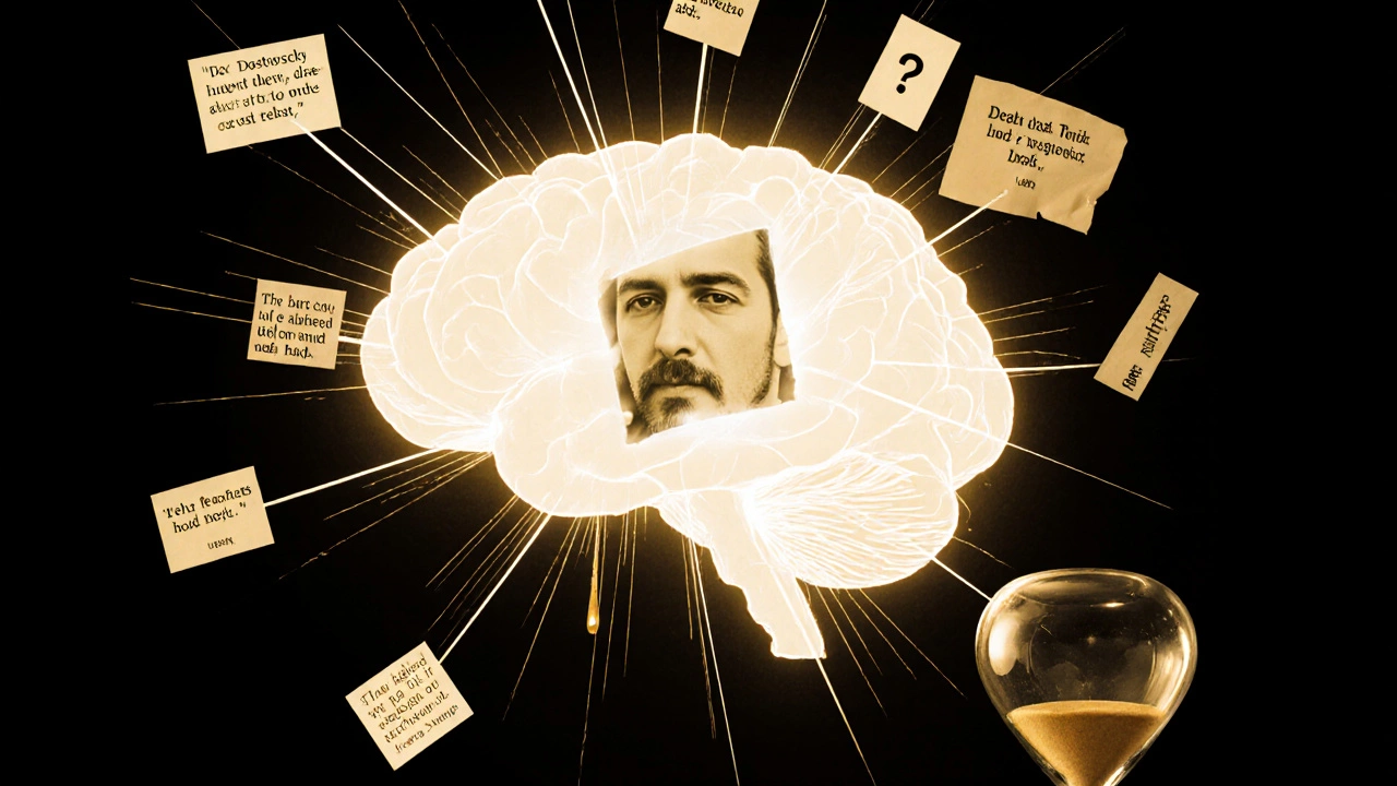 Абстрактное изображение мозга, светящегося от глубокого понимания книги.