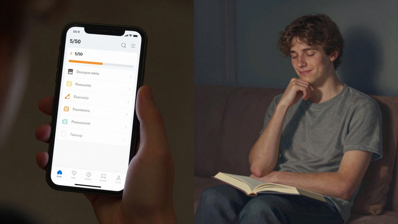 Сравнение: человек под давлением чтения по списку и человек, погружённый в удовольствие от книги.