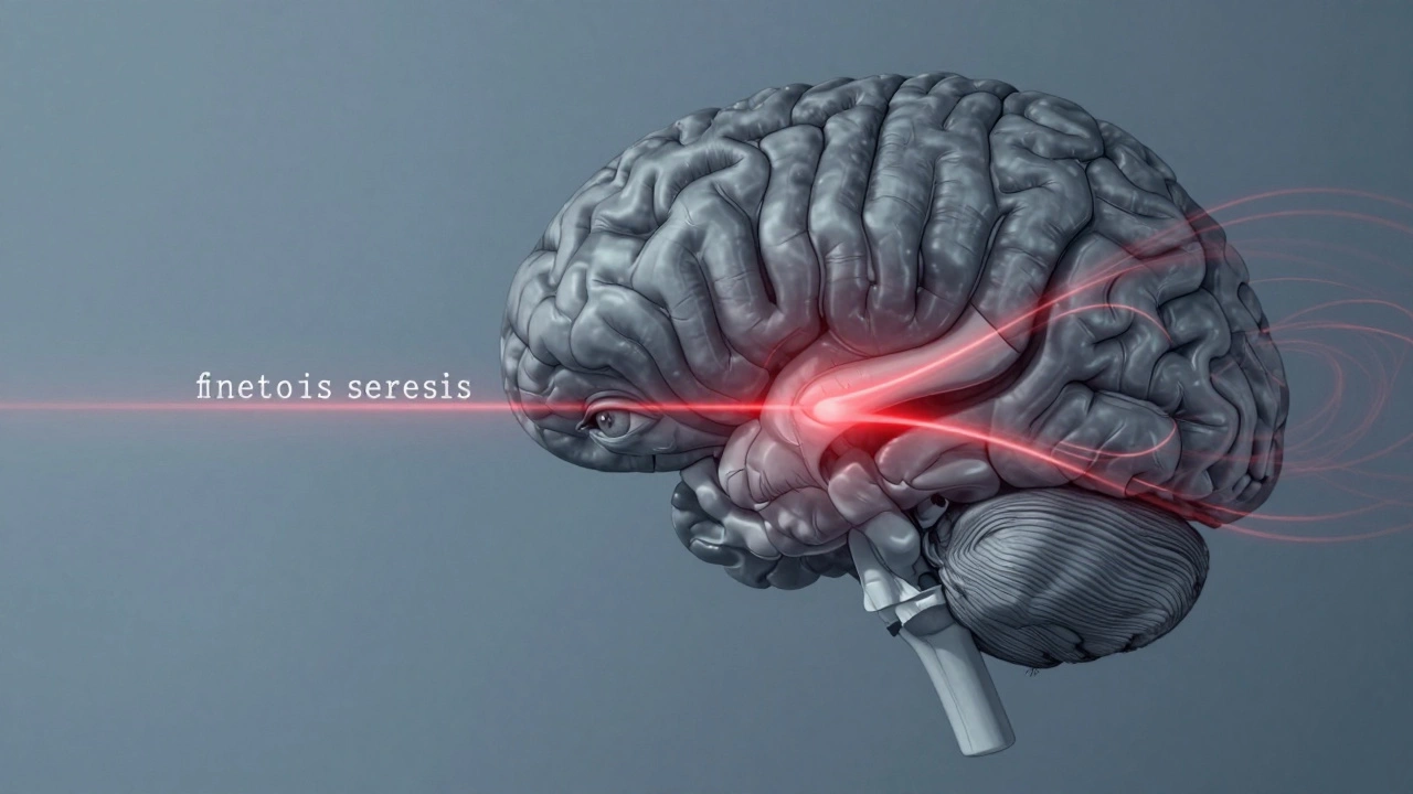 Схематичное изображение мозга, где зрение и вестибулярный аппарат передают противоречивые сигналы.