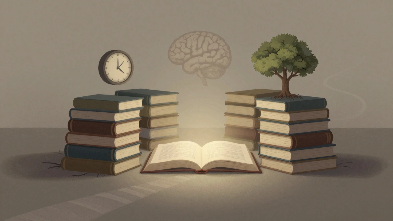 50 книг в кругу, из центральной книги исходит свет — символ глубокого чтения.