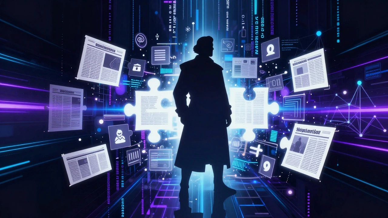 Историк собирает пазл из цифровых данных и фрагментов текста