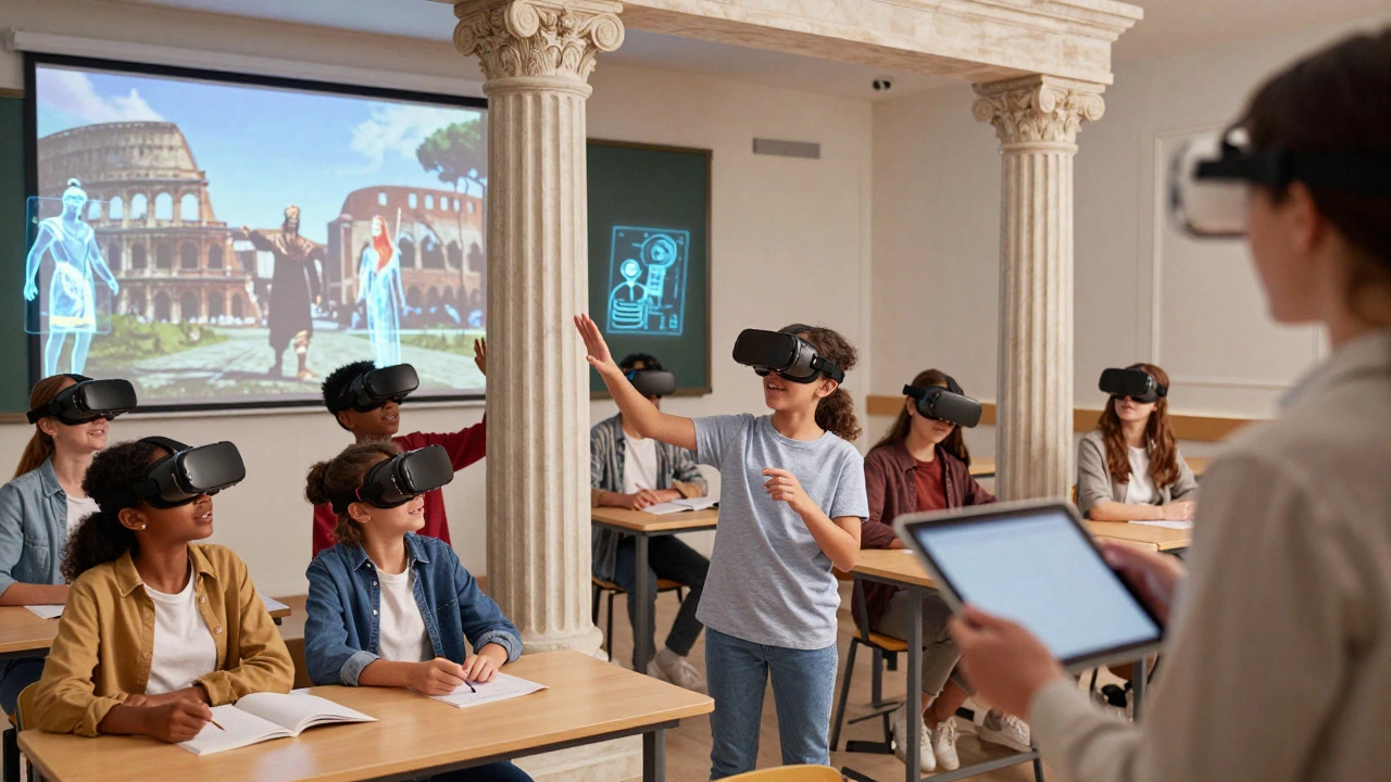 Ученики в VR изучают историю Древнего Рима