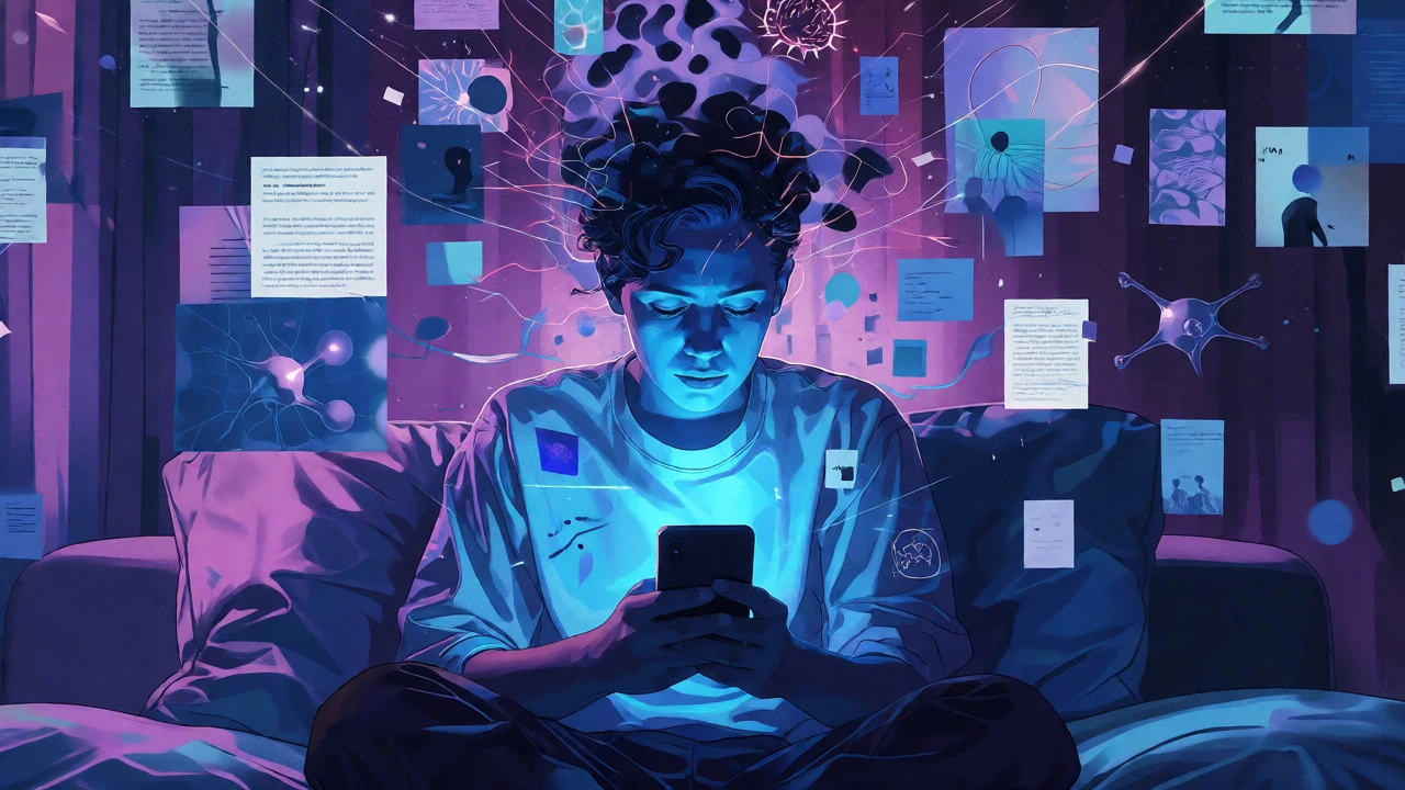 Концептуальное изображение фрагментированного внимания и микро-нон-фикшн